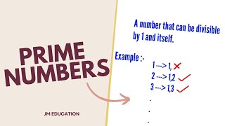 Prime Numbers  Introduction With Examples [upl. by Lapointe]