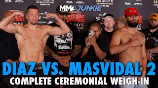 Nate Diaz vs Jorge Masvidal 2 Complete Ceremonial WeighIn [upl. by Aerdnas]