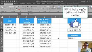 Excel  Ciąg dni roboczych lub konkretnych dni tygodnia  porada 323 [upl. by Cirilla]