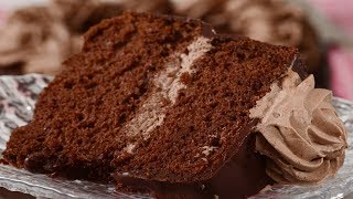 Chocolate Chiffon Cake Recipe Demonstration  Joyofbakingcom [upl. by Aronoh]