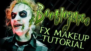 Beetlejuice HALLOWEEN FX Makeup Tutorial [upl. by Rheims987]