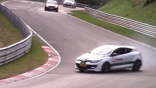 Big Renault Megane RS Drift Nordschleife Nürburgring Touristenfahrten 09102016 [upl. by Aileduab835]