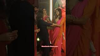 Two Besties Ashwini Bhave and Anusha Dandekar spotted at Gharat Ganpati Premier [upl. by Klotz225]