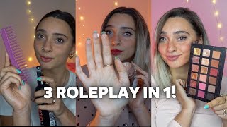 FAST and RELAXING Parrucchiera Makeup e Estetista Roleplay  ASMR Pov [upl. by Jacklin]