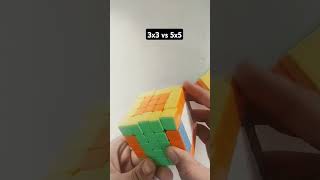 3x3 vs 5x5 rubikscube cube cubing [upl. by Rosse]