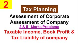 Book Profit Taxable Income and Tax Liability of the Company  Tax Planning [upl. by Gimpel937]