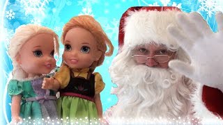 Anna and Elsa Toddlers Christmas Shopping Adventure Meet the Real Santa  Ep 14  Toys In Action [upl. by Lilia]