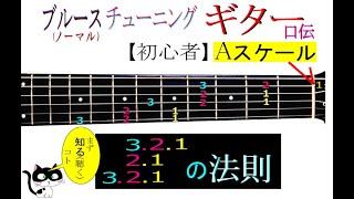 遊戯派向けギター講座 スケールの覚え方！ノーマルブルースチューニング Fingerstyle Acoustic Guitar [upl. by Attiuqihc]