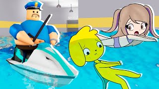 Lyna y Mikecrack ESCAPAN de la Prisión de Barry BAJO EL AGUA en Roblox [upl. by Mit667]