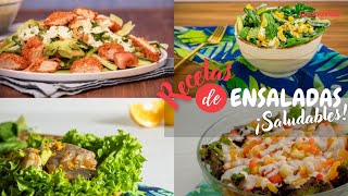 ¿Qué comer hoy 4 recetas de ensaladas saludables y deliciosas  Recetas de ensaladas  Cocina Vital [upl. by Ainehta652]