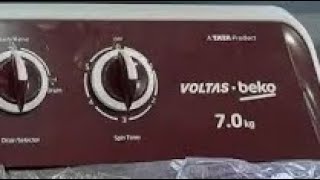 Voltas Beko 7Kg Semi Automatic Top Loading Washing Machine WTT70ALIMBurgundy [upl. by Noirda]