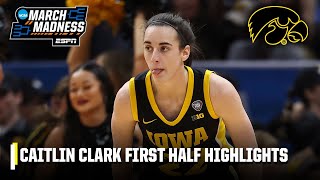 CAITLIN CLARK FIRST HALF HIGHLIGHTS 🔥 MORE CHAMPIONSHIP HISTORY 👏  ESPN College Basketball [upl. by Enelyam]