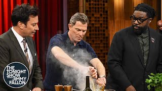 Bobby Flay Jimmy Fallon and Questlove Make Pork Chops  The Tonight Show Starring Jimmy Fallon [upl. by Lleksah]