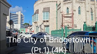 Driving in Barbados  The City of Bridgetown Pt1 4K [upl. by Larret]