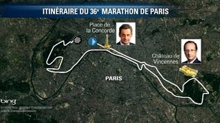 Meetings marathon  circulation très difficile ce dimanche à Paris [upl. by Devan785]