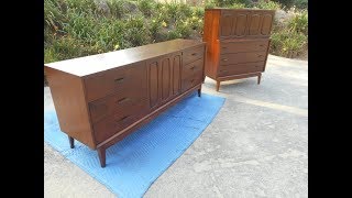 Restoration of a MidCentury Modern Bedroom Set [upl. by Eicnahc]