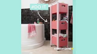 DIY  fabriquer une desserte roulante avec des caisses Vitoria  Castorama [upl. by Phelgon745]