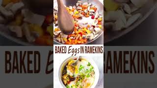 Baked Eggs in Ramekin shorts [upl. by Behl470]