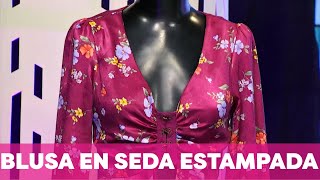 MODA EN CASA  Blusa en seda estampada [upl. by Kiehl15]