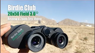 Birdie Club 20x50 Binocular Review and Zoom Test Video [upl. by Tnomad272]