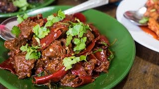 Sikkimese Food in Thimphu Bhutan  Incredible Beef and Fireball Chilies Day 5 [upl. by Eedeed]