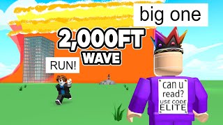 Roblox BUT A Huge 2000 FT Lava Tsunami HITS [upl. by Leamiba640]