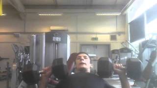 Incline Bench 30kg dumbbells 17yo [upl. by Amaleta]