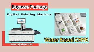 Bagasse Take Out Container Digital Printing machine [upl. by Yblok979]