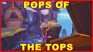 Spyro Pops of the Tops Trophy Chests on Pillars Alpine Ridge REIGNITED TRILOGY [upl. by Enoid681]