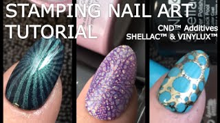 Stamping Nail Art with SHELLAC™ VINYLUX™ amp YOURS [upl. by Ynabla]