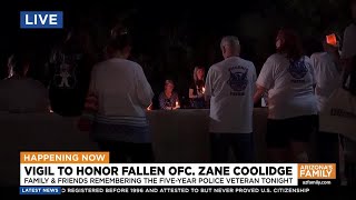 Vigil held to honor fallen Phoenix police officer [upl. by Cirilo578]