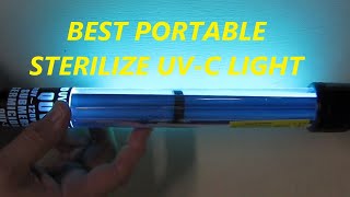 BEST Portable Sterilize UVC Light Germicidal UV Lamp Handheld Disinfection REVIEW [upl. by Gilly675]