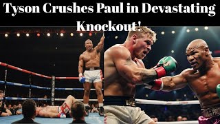 Mike Tyson vs Jake Paul full fight Tyson Crushes Paul in Devastating Knockout [upl. by Esinal]