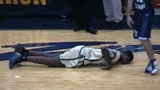 LeBron James gets hit in the nuts LeBron James High School gets owned by elbow to the groin [upl. by Ailliw]