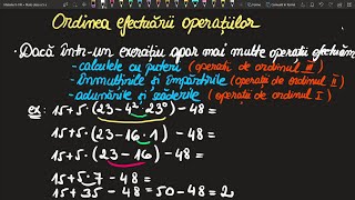 Ordinea efectuarii operatiilor clasa a 5 a Teorie ExercitiiInvata Matematica UsorMeditatii Online [upl. by Eibreh]