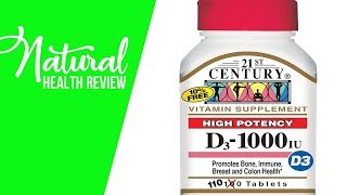 21st Century Vitamin D3 High Potency 1000 IU 110 Tablets [upl. by Lemhar535]