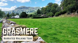 GRASMERE  4K Narrated Walking Tour  Lets Walk 2021 [upl. by Launce]