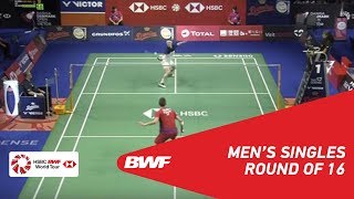 R16  MS  Viktor AXELSEN DEN 1 vs Anders ANTONSEN DEN  BWF 2018 [upl. by Mohandas]