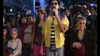 Borat Sacha Baron Cohen sings the Kazakhstan national anthem [upl. by Ahsitam]