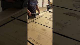 Wirebrushing White Oak Stair Nosing ASMR woodworking wood woodwork [upl. by Llenehc]