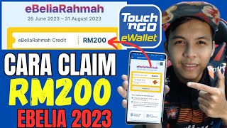 Cara Tebus RM200 eWallet Touch N Go Ewallet  Claim eTunai Belia Rahmah 2023 [upl. by Magdau522]