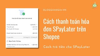 Cách thanh toán hóa đơn SPayLater Shopee Cách trả tiền cho SPayLater [upl. by Valiant]