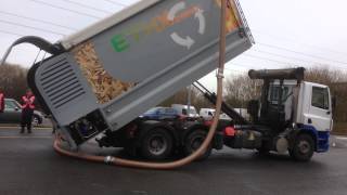 Transmanut Woodchip Blower on test showing the ability to discharge 9m vertically [upl. by Clea]