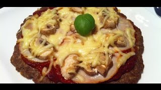 Die low carb Protein Hackfleischpizza  Fitnessrezept [upl. by Chelsae]