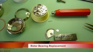 How to replace rotor bearing on an automatic watch Valjoux 7750  2892A2 Watch repair tutorials [upl. by Naniac]