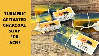 Easy DIY Turmeric Activated Charcoal Soap for AcneProne Skin  Goats Milk Melt amp Pour Soap Base [upl. by Hernandez]