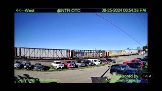 BNSF 8241 WB HNTWPAS Manifest In Perham MN Cam 62524 [upl. by Forrer]