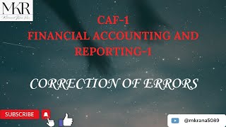 Lecture3 Ch6 Correction of Errors l Example 29 amp 30 l ICAP Study Text l M K Rana [upl. by Owena]