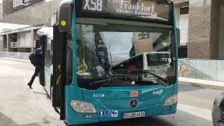 Ansagen Bus Frankfurt X58 Frankfurt FlughafenAirport  Frankfurt Höchst Bahnhof [upl. by Enilamme625]