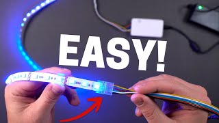 Ridiculously Easy DIY Light Strips no soldering [upl. by Robinett]